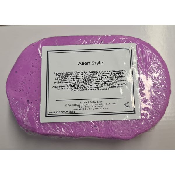 Alien soap Filled Sponge Approx 90g About 12 Washes Approx Colour May Vary