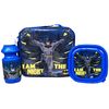 Official Batman Clear Front Lunchbox, Sandwich Box and Water Bottle Set