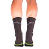 veloToze Cycling Sock - Active Compression with Merino Wool Blend - Black/Yellow Small/Medium