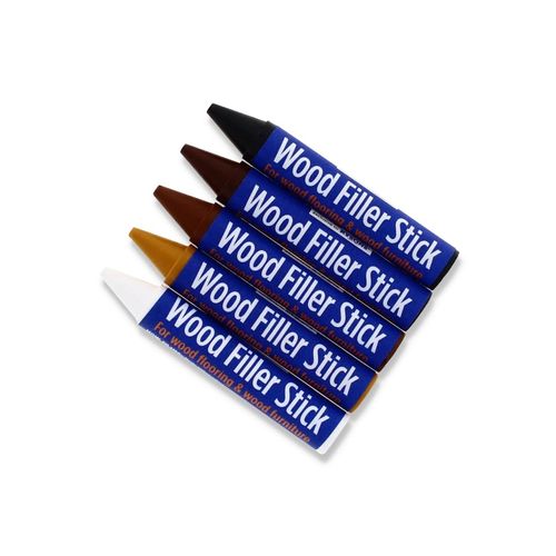 Wood Filler Sticks Wax Touch Up Repair Wood Scratch Cover of Assorted Color for Stains Scratches Floors Tables Desks Carpenters Touch Ups and Cover Ups (Pack of 5) (Wax)