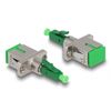Delock LWL Hybrid Kupplung LC Simplex Stecker zu SC Simplex Buchse grün