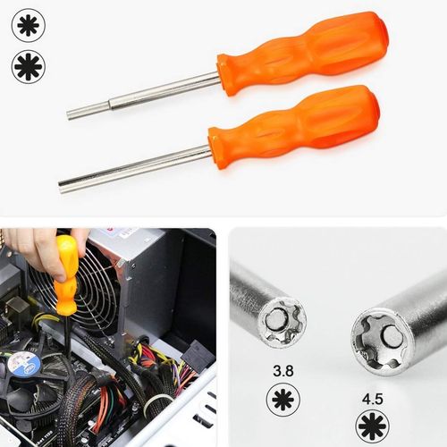 HappyHome Special Screwdriver for Game Consoles, Star Driver, 0.15 inch (3.8 mm), 0.18 inch (4.5 mm), Compatible with Nintendo/Nintendo/SNES/N64/NES/SEGA SFC Cartridge