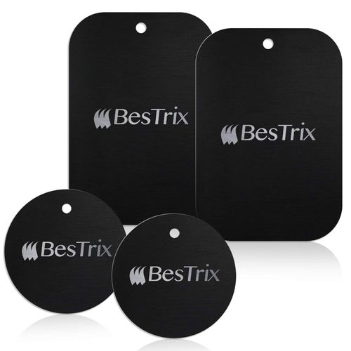 Bestrix Metal Plate for Magnetic Mount with 3M Adhesive (Set of 4) Extra Thin
