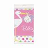 Pink Stork Baby Shower Plastic Tablecloth, 84" x 54"