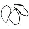 3 Plain Black Elastics Long Black Elastics Headband