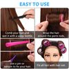 141 Pieces Hair Rollers Set Include 60 Plastic Hair Rollers (Multicolor,6 Size)