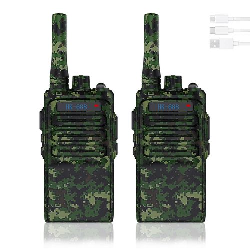 WITPAW 2 Pcs Walkie Talkies for Kids Rechargeable 3 KM Handheld Walkie Talkies Long Range 16 Channel 2 Way Radio Birthday Party Gifts for 3-18 Year Old Girls Boys Outside Adventure Camping Hiking