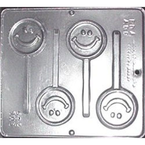 Smile Smiley Face Lollipop Chocolate Candy Mold 249