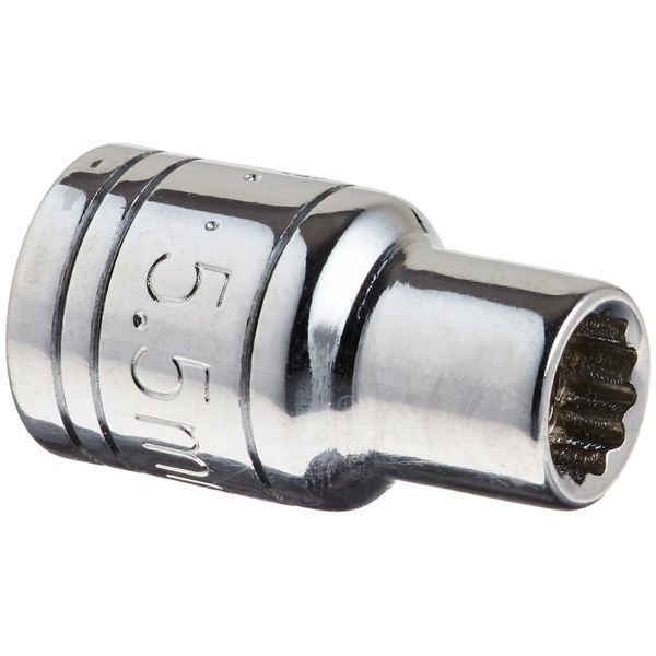 SK Hand Tool 43703 12-Piece 1/4" Drive Standard Socket, 5.5mm, Chrome