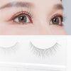 Musettes False Eyelashes, 4D Clear Band, False Eyelashes, Natural False Eyelashes, Ultra Lightweight, Soft, Handmade False Eyelashes, Long Tail, Clustered, 3 Pairs, H47