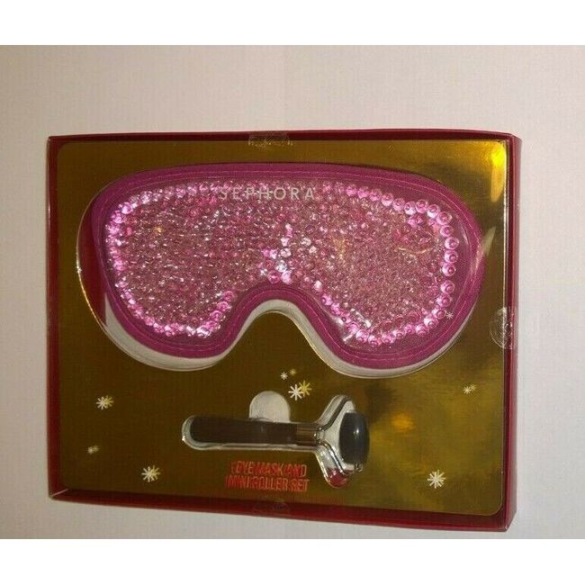 Sephora Cooling Eye Mask & Mini Facial Roller Set - New in Box