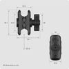 TUSITA Double Socket Arm 1" - B Size Short
