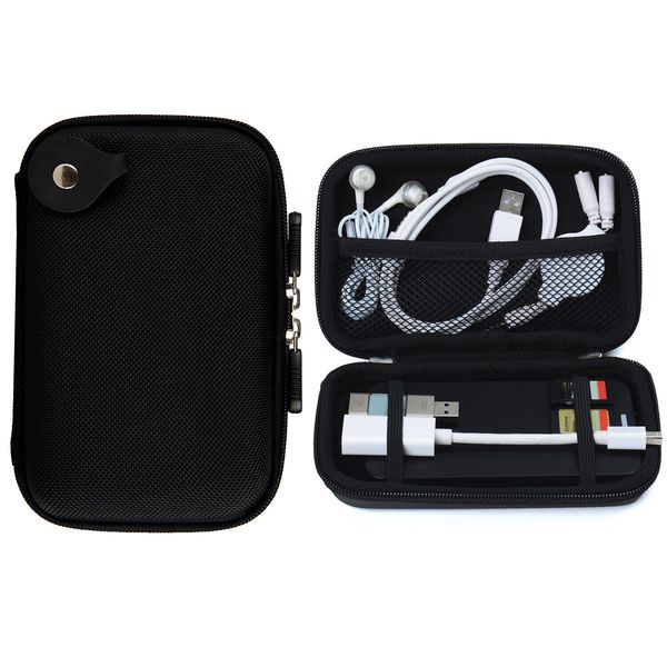 Small Electronic Accessories Storage Case Pouch Cables Earphones Organizer Bag