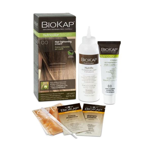 BioKap Hair Lightening Cream 0.0 145ml, permanent, vegan & natural nourishing formula suitable for sensitive skin