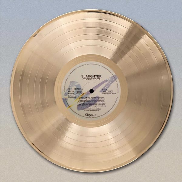 Slaughter "Stick It To Ya" Gold LP Record wall art