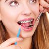 Healeved 100pcs Interdental Brushes,Braces Flossers Braces Brush for Cleaner Tooth Flossing Head Oral Hygiene Flosser (5colors)