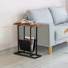 2X Narrow Side Table for Small Spaces End Table Magazine Table w/ Storage Holder