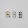 SowKow 4 Pcs Micro S Shape Hardware Adjustment Silver S Shape Hook Necklace Jewelry Small Silver