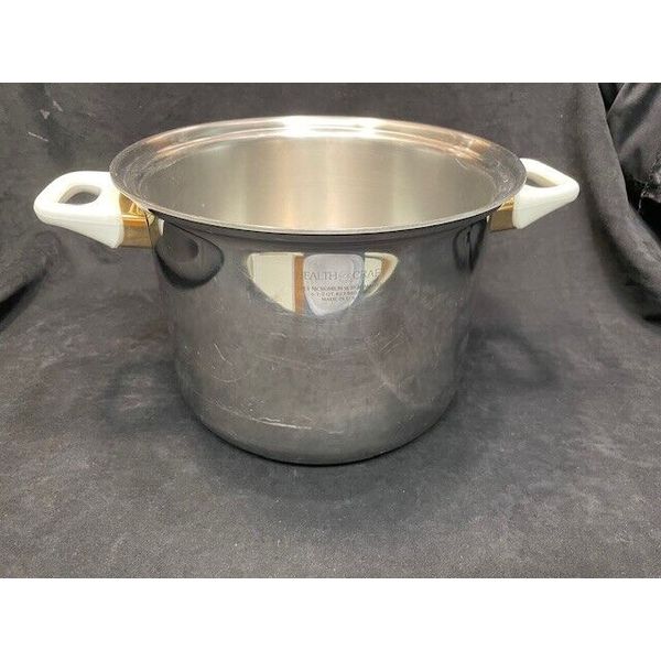 Health Craft 9 1/2" soup pot/ dutch oven White handle #304Nicromium Stainless st