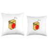 Apple Juice Box Throw Pillow