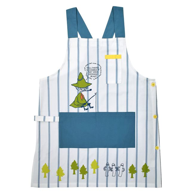 MOOMIN ST-IM0050 Unisex Striped Apron Navy