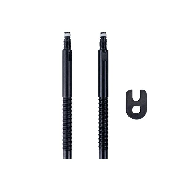 Valve Extender 2 Pack with Core Remover, Black, 65mm