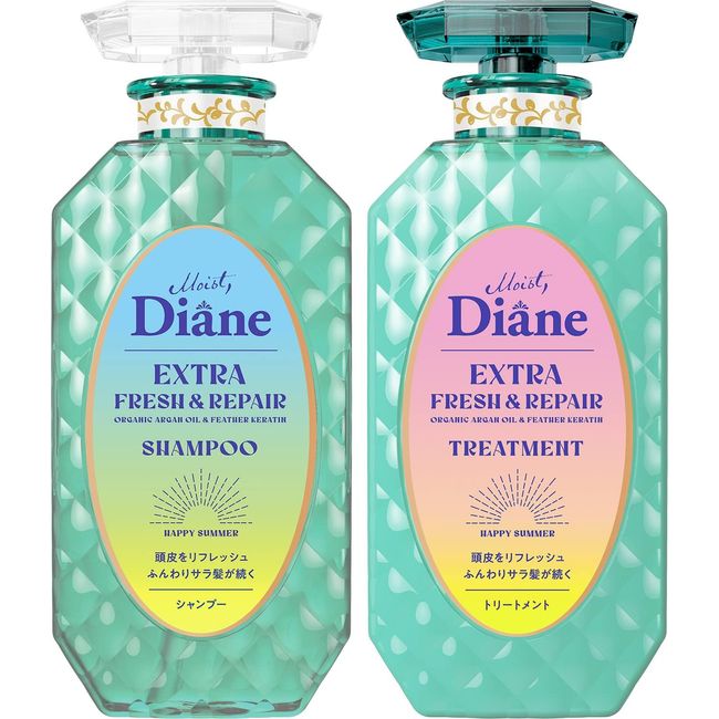 [2023] Diane Shampoo &amp; Treatment [Grapefruit &amp; Peppermint Scent] Perfect Beauty Extra Fresh &amp; Repair 450ml x 2