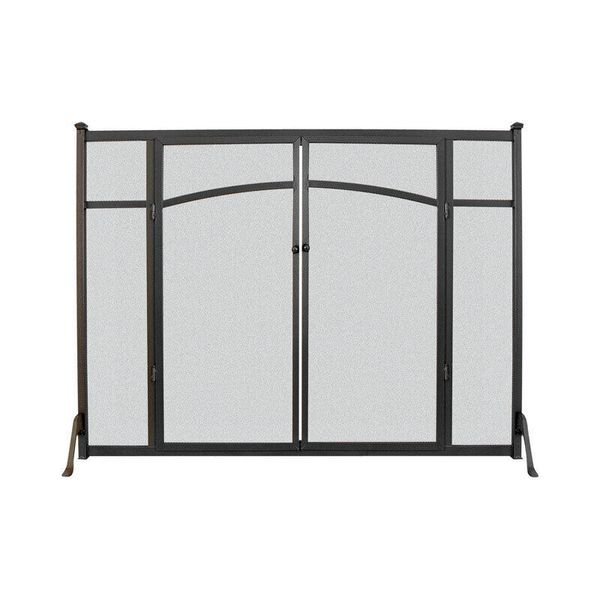 Flat Panel Fireplace Screen with Doors