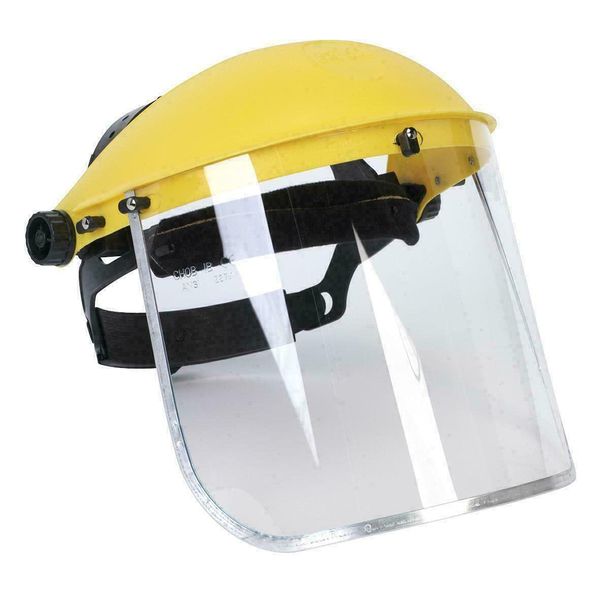 NEW INDUSTRIAL CLEAR WIDE VISOR FACE SHIELD EYE PROTECTION GUARD SAFETY WORK WEAR WELDING GRINDING AND BROW GUARD