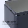 DOITOOL Black Storage Box Rectangular Tinplate Box Portable Tea Leaf Storage Container Silver Rectangular Empty Tin Box Containers- 13x8x6cm (Black) Box Storage
