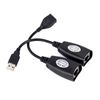 5X USB Exten Ethernet RJ45 Cat5e/6 Cable LAN Adapter Extender Over Repeater Set