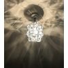 Direct Mount Crystal Ceiling Light 1 Light Ceiling Light Glass Layer