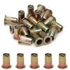 100pcs Carbon Steel Metric M5 Rivet Nuts Threaded Rivet Insert Nutsert Rivnuts Kit M5-0.8mm