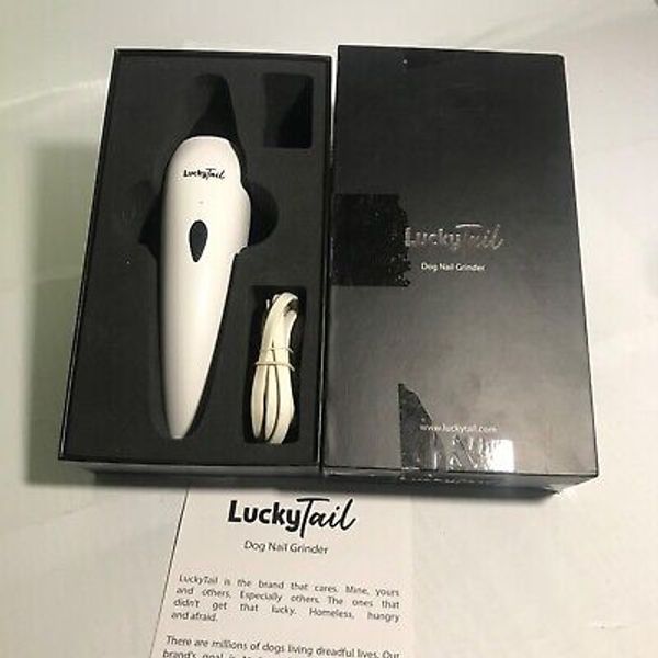 LuckyTail Dog Nail Grinder Rechargeable Electric Pet Grooming Super Quiet Cats T