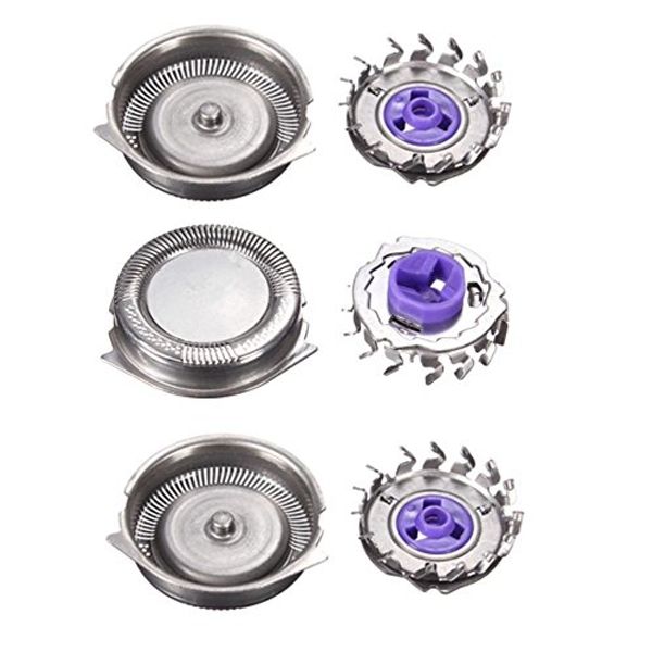 EgBert 3 Pcs Stainless Steel Shaver Razor Replacement Blades Heads For Hq8100 Hq8140 Hq8142 Hq8150