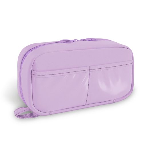 FINPAC Pencil Case, Large Capacity 180° Lay-Flat Pen Case, Portable Durable Bag Pouch Holder Box Organize for Study, Office, or Travel, Only a bag (Purple)
