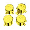 eXtremeRate Chrome Gold Interchangeable ABXY Buttons for Nintendo Switch Pro Controller, DIY Swappable ABXY for NS Pro Controller- Controller NOT Included