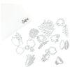 Sizzix Thinlits Die Set 662700, Funky Floral by Tim Holtz, 17 Pack, Multi Colour, One Size