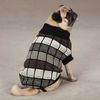 Chenille Block Pet Sweater Size: Small, Color: Black