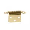 Solid Brass Semi-concealed Cabinet Door Hinges Pack of 4