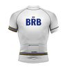 Barbados White Code Short Sleeve Cycling PRO Jersey for Men - Size Medium