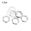 sourcing map 4 Set Guitar Nuts and Washers M9 Guitar Input Output Jack Socket Nuts Silver for Guitar Bass