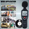 Data Logging Fuction Sound Level Meter with Backlight Display High Accuracy Measuring 30dB~130dB Instrument Compact Professional