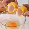 2PCS Egg Cracker Tool, Egg Shell Opener Egg Peeler for Hard Boiled Eggs, Handheld Egg Cracking Tool, Portable Eggshell Remover Egg Opener, Kitchen Baking Separator Tool for Home Dorm Kitchen (Orange)