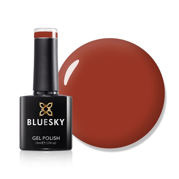 Bluesky Gel Nail Polish, AW22, Autumn 2022, You are the Star - AW2209, Orange, Red, Long Lasting, Chip Resistant, 10ml (Requires Drying Under UV or LED Lamp)