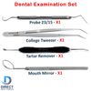 Dental Examination Kit Student Diagnostic Teeth Cleaning Pick Probes Mirror Lab