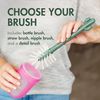 Boon Cacti Bottle Cleaning Brush Set, Terracotta, 4 Piece Set