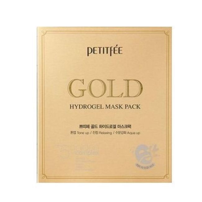 Petitfee Gold Hydrogel Mask Pack 32g x 5 NEW FAST SHIP FROM US