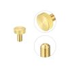 sourcing map Knurled Thumb Screws, M6x12mm Flat Brass Bolts Grip Knobs Fasteners for PC, Electronic, Mechanical 10Pcs