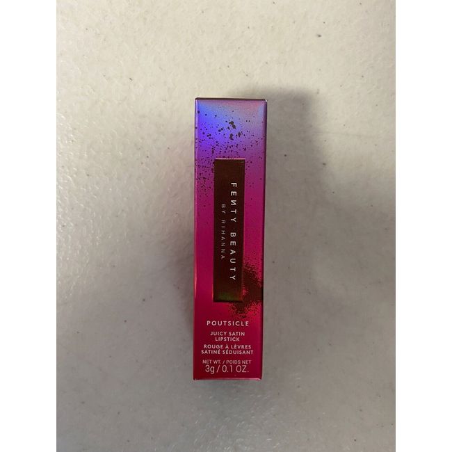 FENTY BEAUTY Poutsicle Juicy Satin Lipstick Purpsicle Full Size 3g / 0.1oz